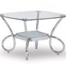 Glass and Chrome End Table