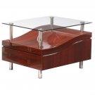 End Table-Mahogany and chrome