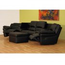 wsi-8327 // Home Theater Seating Curved Row of 4 Black