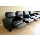 wsi-HT638 // Row of 4 - Showtime Theatre Sectional - Black