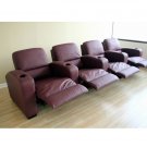 wsi-HT638 // Row of 4 - Showtime Theatre Sectional - Burgundy