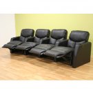 wsi- HT008-BK-4 // King Kong Black Manual Theatre Seat Set of 4