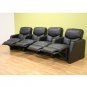 wsi- HT008-BK-4 // King Kong Black Manual Theatre Seat Set of 4