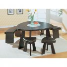 Triangular Dining Room Set  - Wenge + Dark Brown