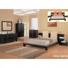 Modern Design Brown Finish Bedroom Set