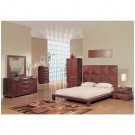 Stylish Mahogany Finish Platform 'Milena-M' Bedroom Set