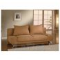 Gb-F024 // Armless Brown Microfibre Sofa Bed With Storage Compartment