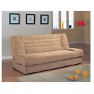 C_500781  //  Tan microfiber futon/storage Modern sofa bed