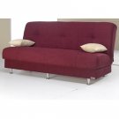 KLM-Jenna_f_brg  //  Jenna Sofa Bed Fabric Burgundy  W/ STORAGE