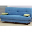 KLM-Jenna_f_b-e // Jenna Sofa Bed Fabric Blue W/ STORAGE
