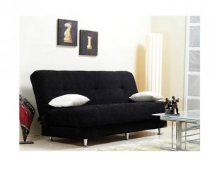 KLM-Jenna_f_bk // Jenna Sofa Bed BLack W/ STORAGE