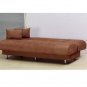 KLM-Jenna_f_br // Sofa Bed Microfiber Brown W/ STORAGE