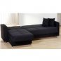 SS Elegant // Sectional in Microfiber Black by Istikbal/Sunset