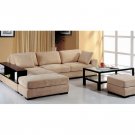 BH Telus // Telus Modern Sectional Sofa with Ottomans & Bookcase
