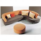 Eho-A159 // Original Styled Two-Toned Microfiber Sectional with Ottoman