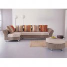 Eho-B122 // Soft Microfiber Sectional Sofa with Colorful Movable Pillows