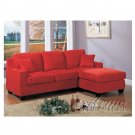 acme  5917  //  Vogue Red Microfiber Sectional Set