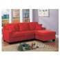 acme  5917  //  Vogue Red Microfiber Sectional Set