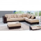 AESS-8164  //  Modern Two-Tone Sectional Sofa with Ottoman