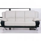 117 Leather Sofa with Polished Metal Legs and Color Options  //  BH-117