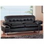 Black Leather Sofa with Impressive Modern Design 676  //  GF-676