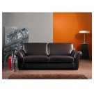 Brown Color Leather Modern Three-Seater Sofa  //  Eho-JB653