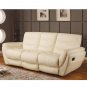 Comfortable Cream Leather Sofa With Adjustable Footrest Lotus  // CR-Lotus
