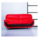 Elegant Modern Jonus Leather Sofa red and black // BH-Jonus