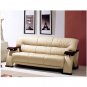 GF-2033 // Grandiose Curvy Wood and Leather Sofa