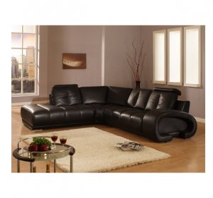 CR-VE Bentley // Bentley Black Leather Modern Design Luxury Sectional