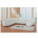 GF-553 // Leather Sectional '553' /  white