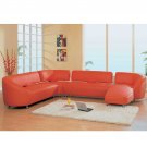 GF-553 // Leather Sectional '553' / Red by Global