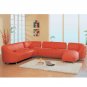 GF-553 // Leather Sectional '553' / Red by Global