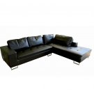Leather WSI-3112-J509  //  Sectional Sofa Set with Sofa and Chaise in Dark Brown