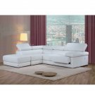 NS- Giovanni  //  Contemporary Smooth Cream Leather California Sectional