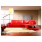 ESF-M021 //    Modern Approach Red Italian Leather High Quality Sectional