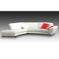 CH-MIAMI  //  Miami Sectional With Smooth White Leather Upholstery
