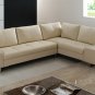 Eho-D0951  //   Modern Leather Sectional with Polished Chrome Frame