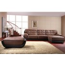 ESF-M028   //  Modern Coffee Genuine Italian Leather Sectional by ESF Furniture