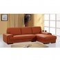 BH-Velop  //  Velop Orange Leather Modern Sectional Sofa