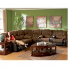 C_RONAN // Sectional in Palomino Brown Micro Fabric from Ronan Collection