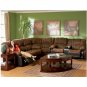 C_RONAN // Sectional in Palomino Brown Micro Fabric from Ronan Collection