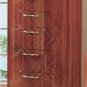 Uniquely Soft Shaped Platform Bedroom Set in Warm Brown Color