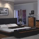 Tamara Contemporary Wenge Finish Bedroom Set
