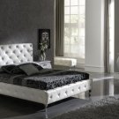 Nelly Modern Bedroom Set in White or Black Leather