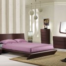 Modern Style Wenge Shiny Rectangular Headboar Bedroom