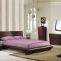Modern Style Wenge Shiny Rectangular Headboar Bedroom