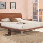 Modern Style Walnut Curved Headboard Platform Bedroom Minotti