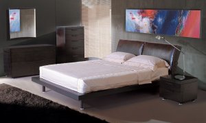 Milan Leather Headboard Modern Design Bedroom Set