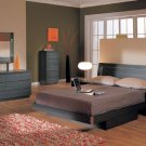 Matt Finished 5 Piece Bedroom Set Toscana w/ Decorative Lighting